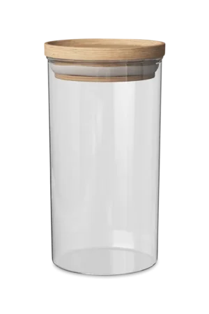 Voorraadpot BJORN Glas Hout 1.6l