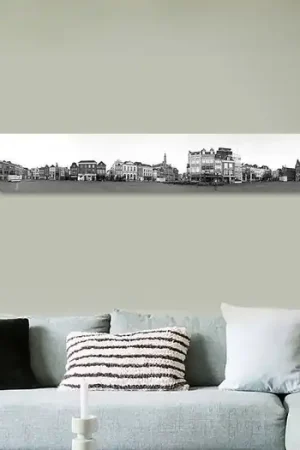 360 Panorama Bossche Markt II Zwart wit van Leo van Valkenburg
