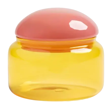 &k amsterdam Puffy Voorraadpot - Yellow