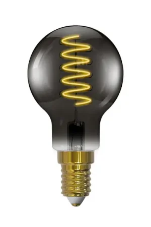 Arcchio LED filament lamp, E14, 4,9 W, rookgrijs