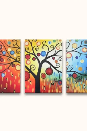 3-Luik Appelboom - Olieverf op Canvas